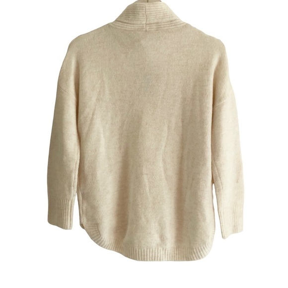 Como Vintage Turtleneck Sweater Ribbed Cream Small - Picture 2 of 13